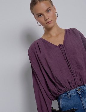Blusa Renatta&Go manga larga para mujer