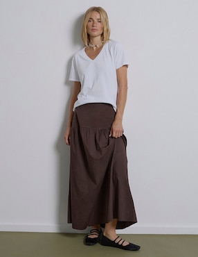 Falda larga Renatta&Go a la cintura
