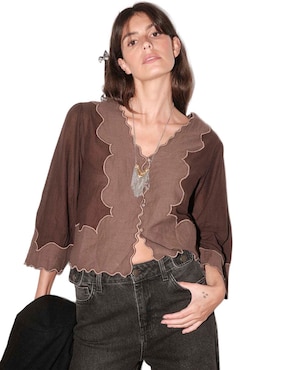 Blusa Renatta&Go manga 3/4 para mujer