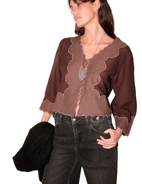 Blusa Renatta&Go manga 3/4 para mujer