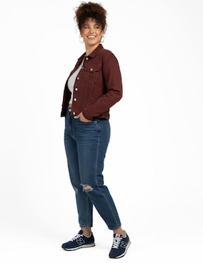 Chamarra denim Indicum Denim de mezclilla para mujer