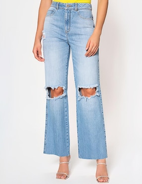 Jeans bota cintura Studio F para mujer