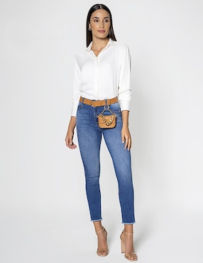 Jeans skinny cintura Studio F Akora para mujer