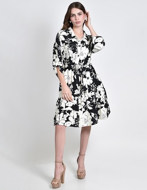 Vestido arriba de la rodilla casual Roman Fashion para mujer