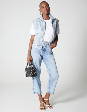 Jeans boyfriend cintura alta Studio F para mujer