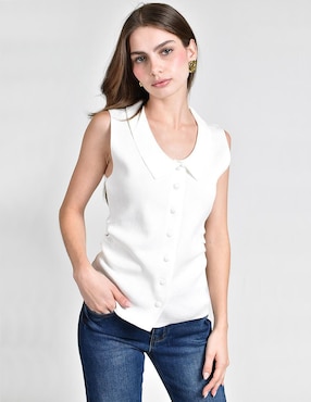 Blusa Roman Fashion sin manga para mujer