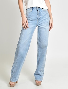 Jeans straight cintura alta Roman Fashion para mujer