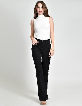 Jeans acampanado cintura alta Roman Fashion para mujer