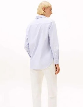 Camisa Tommy Hilfiger de algodón manga larga para mujer
