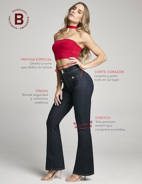 Jeans acampanado cintura alta Seven Jeans Buenissima para mujer