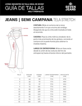 Jeans acampanado cintura alta Seven Jeans Buenissima para mujer