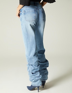 Jeans bota cintura Studio F Santana Draped Denim para mujer