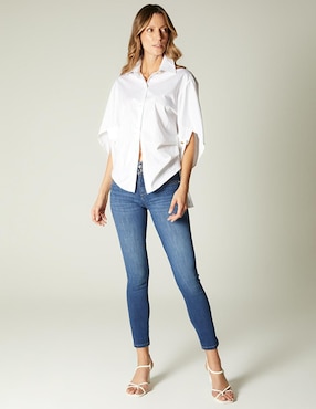 Jeans skinny cintura Studio F Akora para mujer