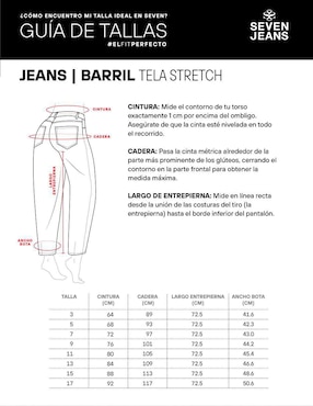Jeans barrel cintura alta Seven Jeans Buenissima para mujer