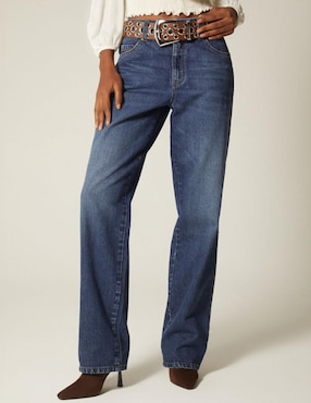 Jeans bota cintura Studio F Lima para mujer
