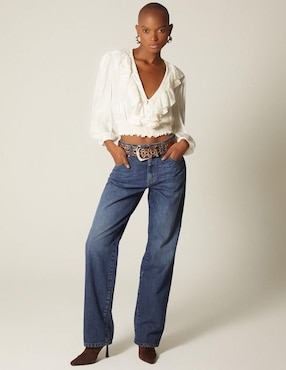 Jeans bota cintura Studio F Lima para mujer