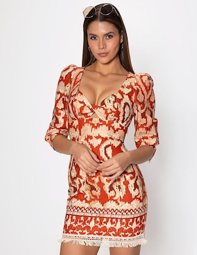 Vestido corto casual Studio F Congo Sunset Frio para mujer