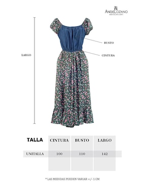 Vestido largo casual Angelozano para mujer