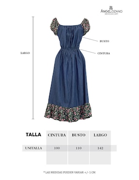 Vestido largo casual Angelozano para mujer