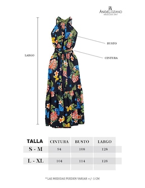 Vestido largo casual Angelozano para mujer