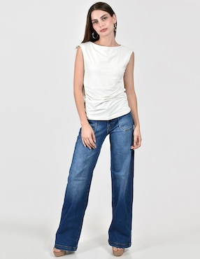 Blusa Roman Fashion sin manga para mujer