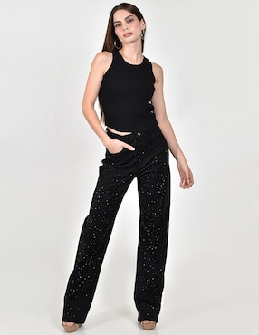Jeans wide leg cintura alta Roman Fashion para mujer