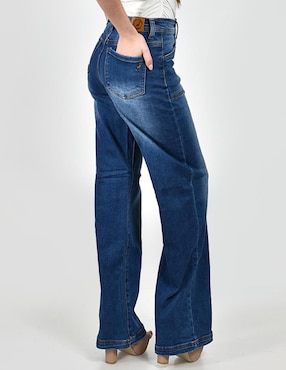Jeans wide leg cintura alta Roman Fashion para mujer