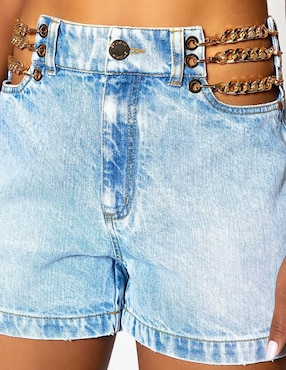 Short Studio F de mezclilla para mujer