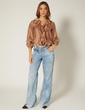Blusa Studio F manga larga para mujer
