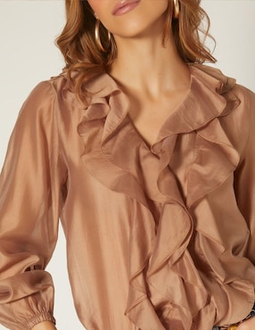 Blusa Studio F manga larga para mujer
