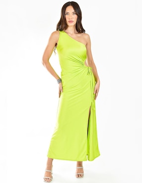 Vestido largo de fiesta Roman Fashion escote asimétrico