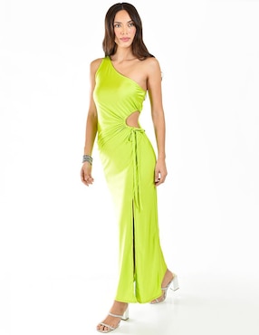 Vestido largo de fiesta Roman Fashion escote asimétrico