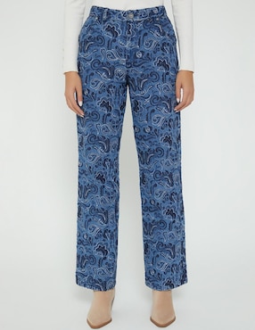 Jeans straight cintura Studio F Denim Barroco para mujer