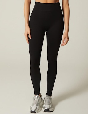 Legging Línea Deportiva Studio F cintura alta con elástico para mujer