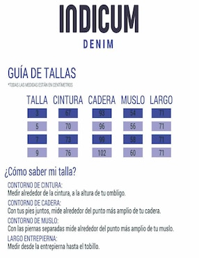 Jeans skinny Indicum Denim para mujer