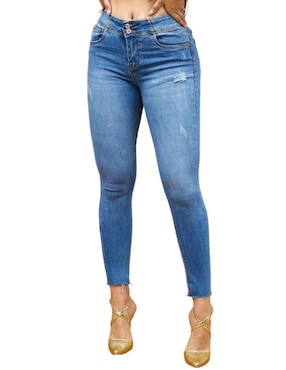 Jeans Skinny Kyrath J-KYR-1821-MEDIO-TR Corte Cintura Para Mujer