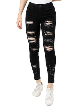 Jeans Skinny Balam J-BAL-6339-NEGRO-TR Corte Cintura Para Mujer