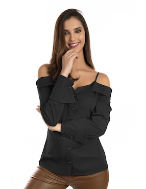 Blusa Beatriz Meade Manga Larga Para Mujer