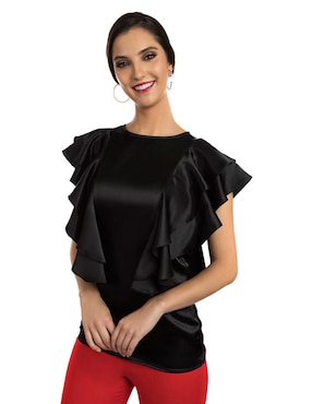 Blusa Beatriz Meade Manga Corta Para Mujer