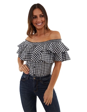 Blusa Beatriz Meade Manga Corta Para Mujer