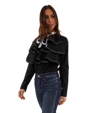 Blusa Beatriz Meade Manga Larga Para Mujer