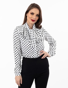 Blusa Beatriz Meade Manga Larga Para Mujer