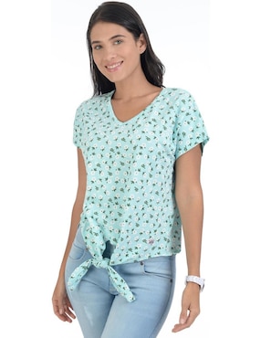 Playera Manga Corta Supply Cuello Redondo Para Mujer