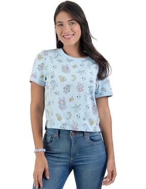 Playera Manga Corta Supply Cuello Redondo Para Mujer