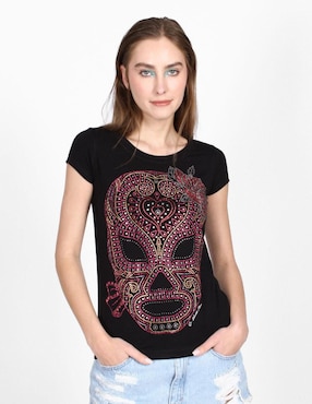 Playera Manga Corta Sr Xolotl Cuello Redondo Para Mujer