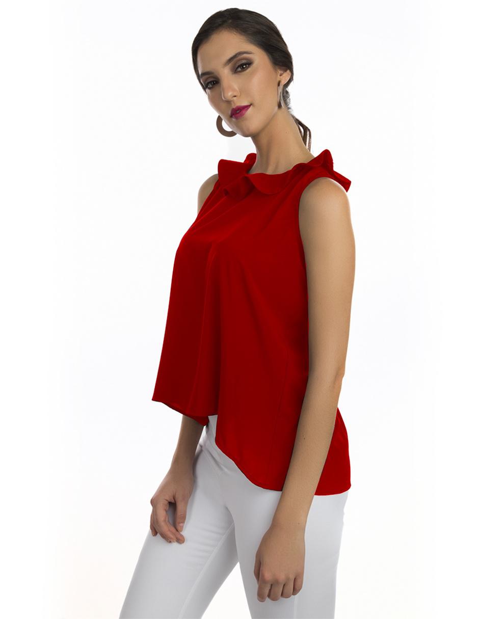 Blusa Beatriz Meade sin manga corte recto