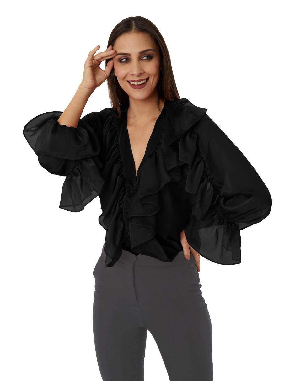 Blusa Beatriz Meade manga larga corte relajado