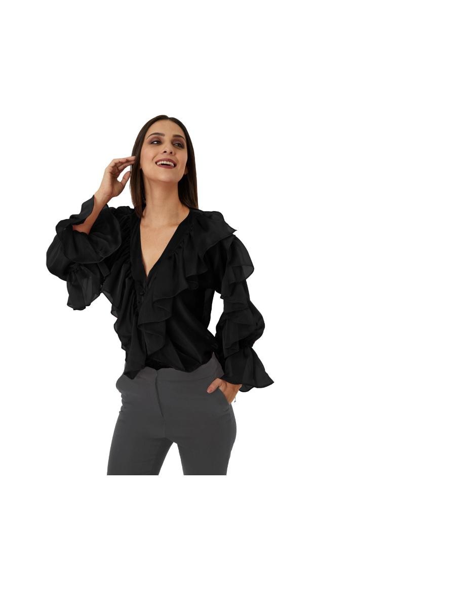 Blusa Beatriz Meade manga larga corte relajado