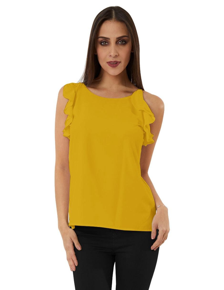 Blusa Beatriz Meade sin manga corte recto