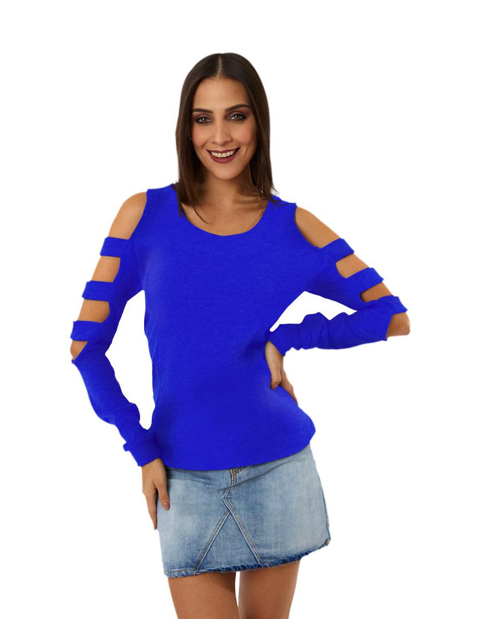 Blusa manga larga para mujer